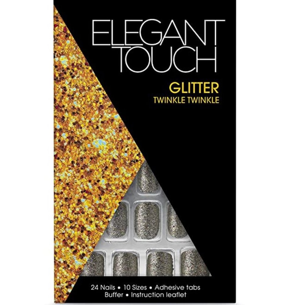 Elegant Touch Glitter Nails with Adhesive Tabs Twinkle Twinkle